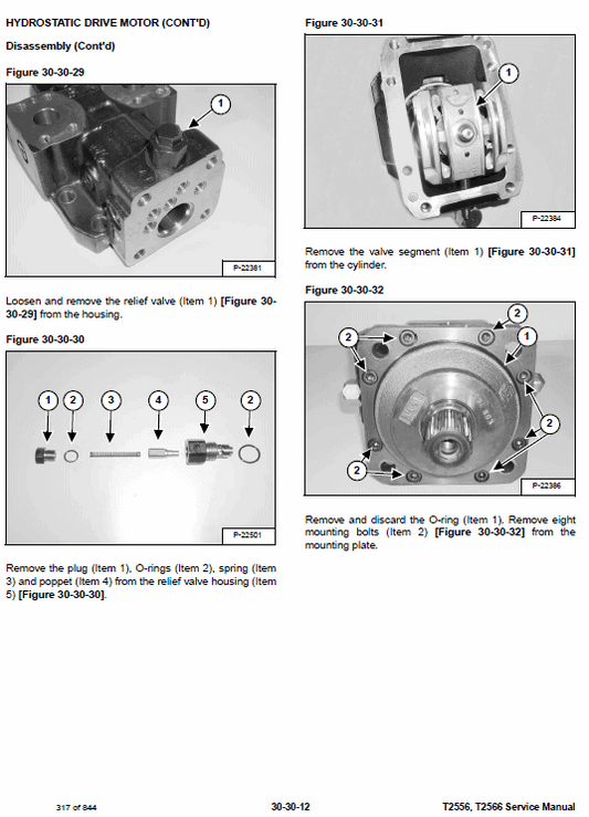 Bobcat T2556, T2566 Telescopic Handler Pdf Repair Service Manual