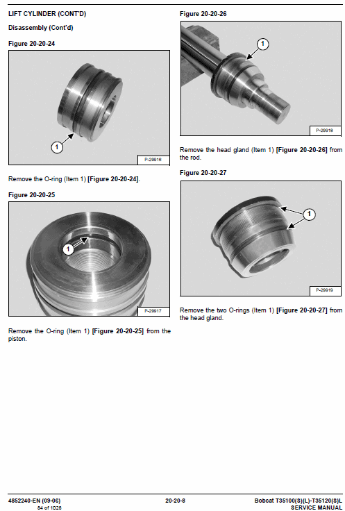 Bobcat T35100, T35100S, T35100L, T35100SL, T35120L, T35120SL Telescopic Handler Pdf Repair Service Manual 3