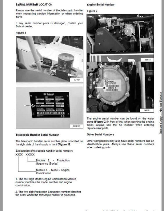 Bobcat T35.120SL MP versa Handler Telescopic Pdf Repair Service Manual