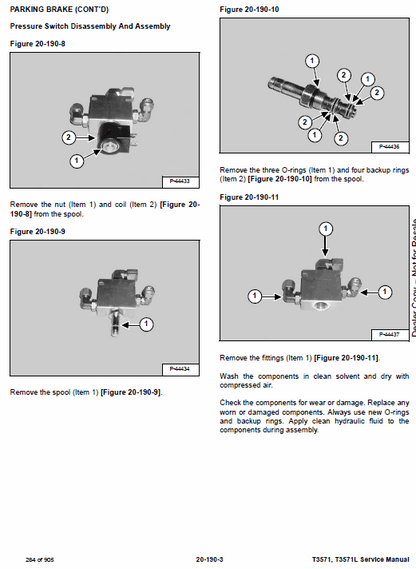 Bobcat T3571, T3571l Telescopic Handler Pdf Repair Service Manual 3