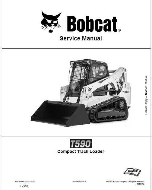 Bobcat T590 Compact Track Loader Pdf Repair Service Manual Download