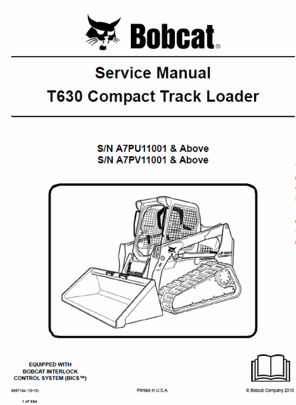 Bobcat T630 Compact Track Loader Pdf Repair Service Manual