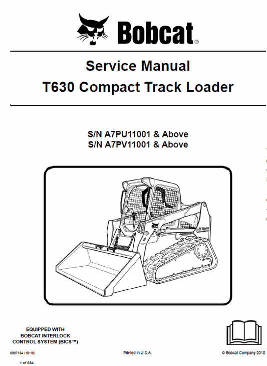 Bobcat T630 Compact Track Loader Pdf Repair Service Manual