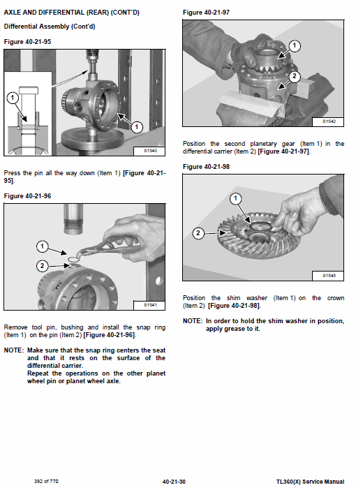 Bobcat Tl360 (x) Telescopic Handler Pdf Repair Service Manual