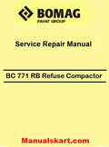 Bomag BC 771 RB Refuse Compactor Pdf Service Traning Manual 00809884