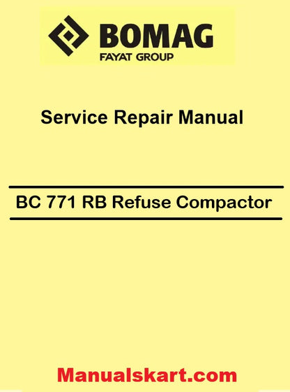 Bomag BC 771 RB Refuse Compactor Pdf Service Traning Manual 00809884