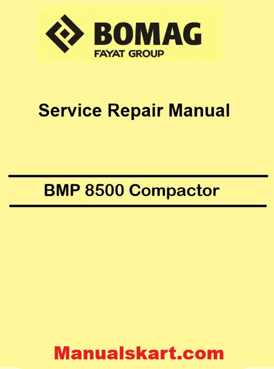Bomag BMP 8500 Compactor Pdf Repair Service Manual 00891577