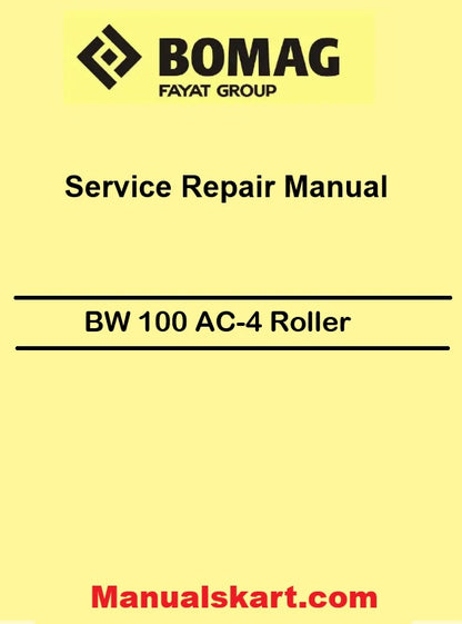Bomag BW 100 AC-4 Combination Rollers Pdf Repair Service Manual 00891052