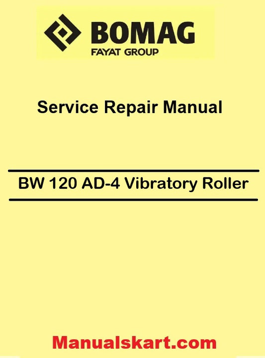 Bomag BW 120 AD-4 Tandem Vibratory Roller Pdf Repair Service Manual 00891524