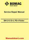 Bomag BW 213 D-4, PD-4 Single Drum Roller Service Manual 00891145