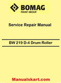 Bomag BW 219 D-4 Single Drum Roller Pdf Repair Service Manual 00891137