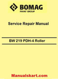Bomag BW 219 PDH-4 Roller Pdf Repair Service Manual 00891107