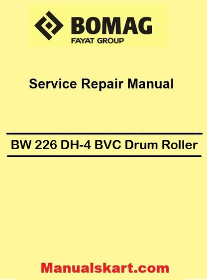 Bomag BW 226 DH-4 BVC Single Drum Roller Pdf Service Manual 00891420