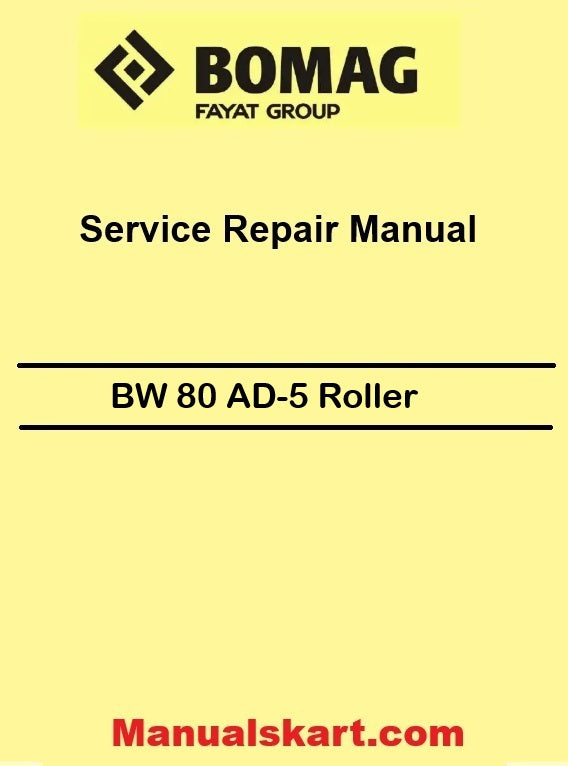 Bomag BW 80 AD-5 Combination Roller Pdf Service Manual 00891737