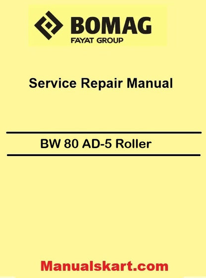 Bomag BW 80 AD-5 Combination Roller Pdf Service Manual 00891737