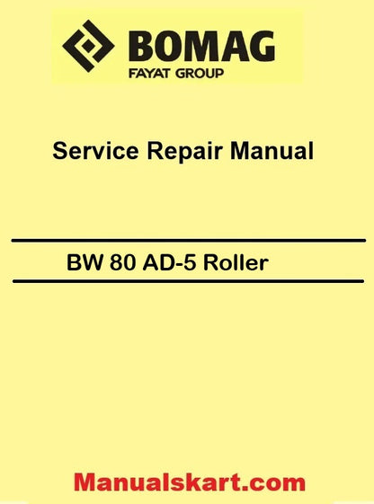 Bomag BW 80 AD-5 Roller Pdf Repair Service Manual 00892560