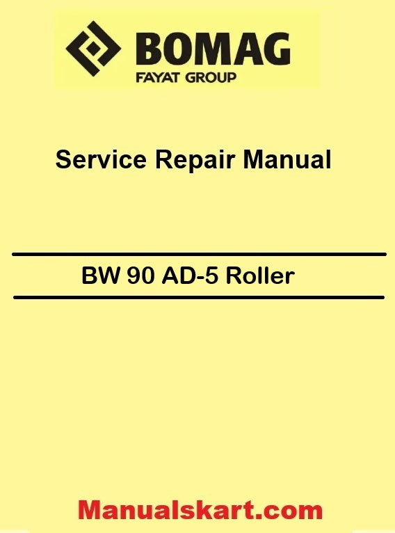 Bomag BW 90 AD-5 Roller Pdf Repair Service Manual 00892560