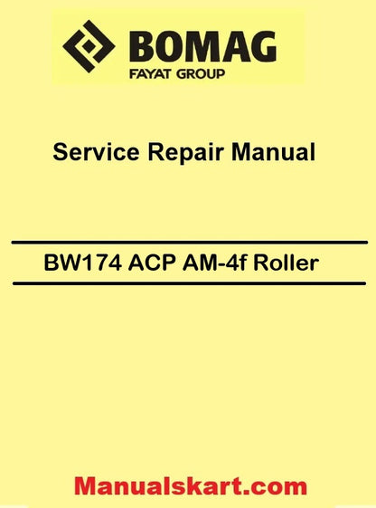 Bomag BW174 ACP AM-4f Combination Roller Pdf Service Manual 00840206EN