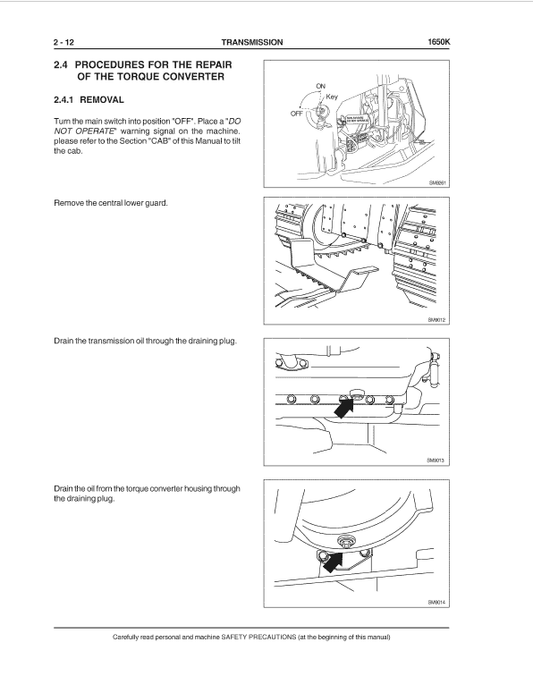 Case 1650K Crawler Dozer Bulldozer Pdf Repair Service Manual (Tier 2)