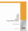 Case 21E, 121E, 221E, 321E Series 3 Compact Wheel Loaders Pdf Repair Service Manual (Tier 3)