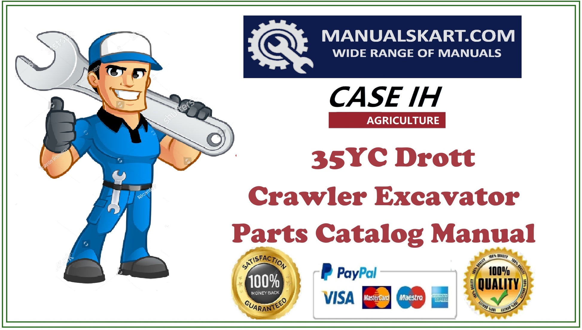 Case 35YC Drott Series-a Crawler Excavator Pdf Parts Manual