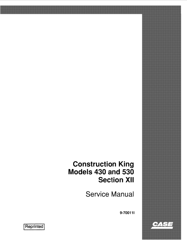 Case 430, 530 Construction King Series B Loader Tractors Pdf Repair Service Manual