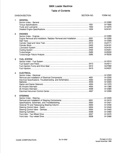 Case 580K Loader Backhoe Pdf Repair Service Manual (Phase 3)