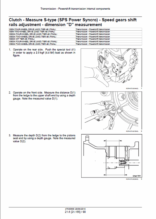 Case 580N 580SN WT 580SN 590SN Tractor Loader Backhoe Pdf Repair Service Manual (Pb. No. 47830958)