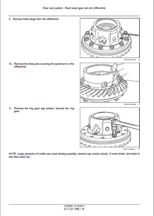 Case 580N EP Tractor Loader Backhoe Pdf Repair Service Manual (Pb. No. 47830957)