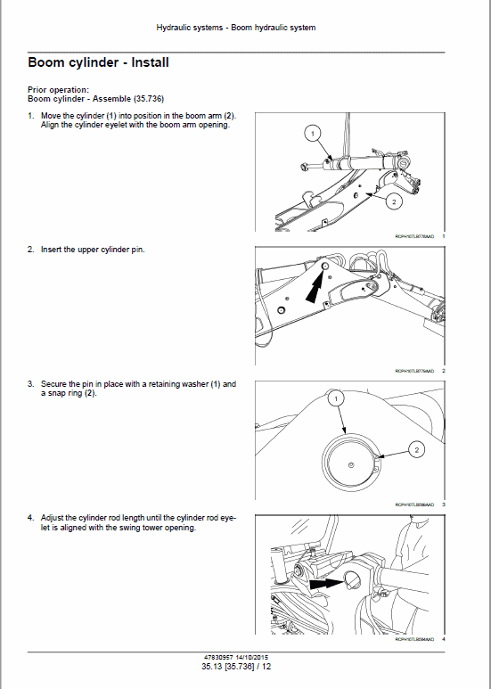 Case 580N EP Tractor Loader Backhoe Pdf Repair Service Manual (Pb. No. 47830957)