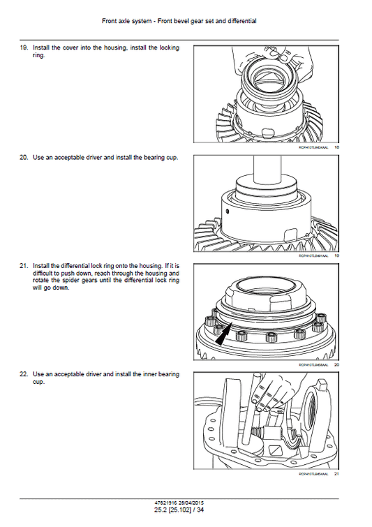 Case 586H, 588H Rough Terrain Forklift Pdf Repair Service Manual (Pb. No. 47421773)