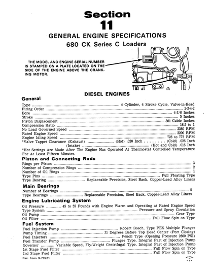 Case 680 CK Loader Series C Pdf Repair Service Manual (Pb. No. 9-72595) 3