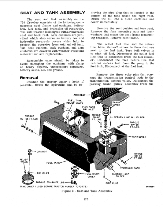 Case 750 Crawler Dozer Bulldozer Pdf Repair Service Manual (Pb. No. 9-72152)