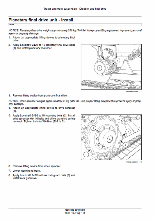 Case 750M Crawler Dozer Pdf Repair Service Manual (Pb. No. 51418565)