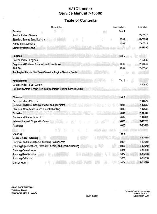 Case 921C Wheel Loader Pdf Repair Service Manual 2