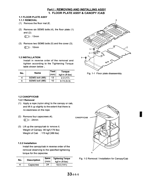 Case CX14 Hydraulic Excavator Pdf Repair Service Manual (Pb. No. 6-49190) 2