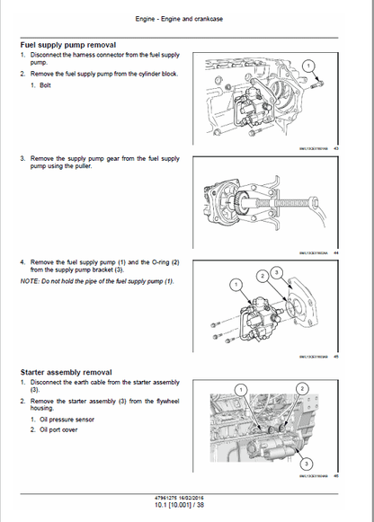 Case CX210D, CX230D, CX210D Long Reach Crawler Excavator Pdf Repair Service Manual (Pb. No. 47961275) 2