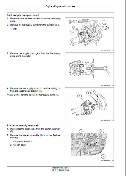 Case CX210D, CX230D, CX210D Long Reach Crawler Excavator Pdf Repair Service Manual (Pb. No. 47961275)