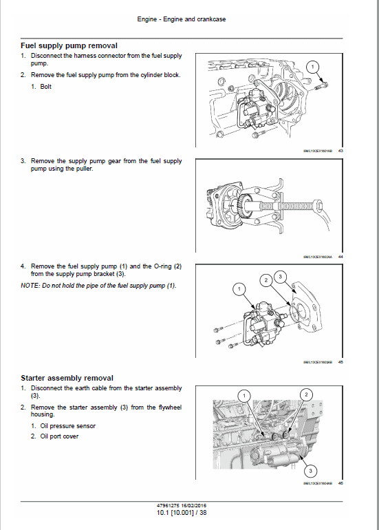 Case CX210D, CX230D Long Reach Crawler Excavator Pdf Repair Service Manual (Tier 4 Final) 2