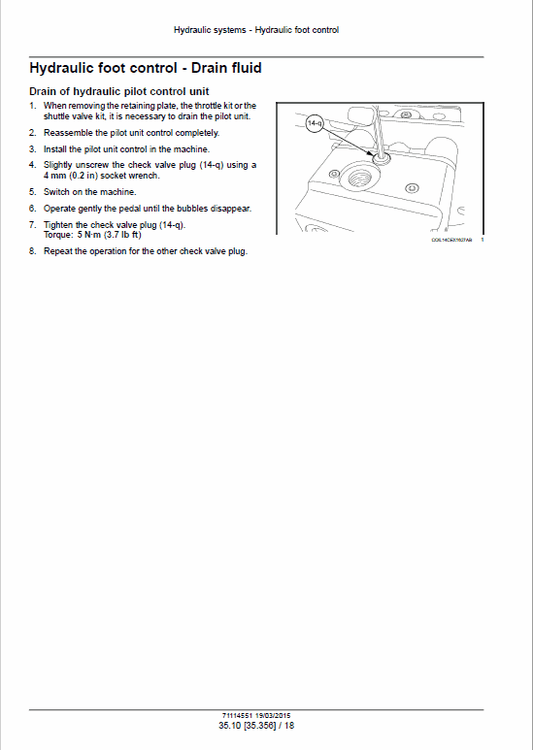 Case CX220C Hydraulic Excavator Pdf Repair Service Manual (Pb. No. 71114551)