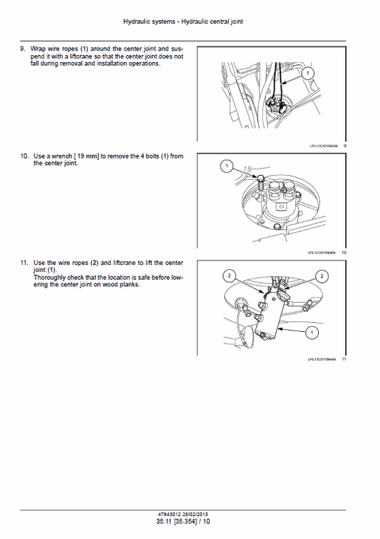 Case CX250D and CX250D Long Reach Crawler Excavator LC Version Pdf Repair Service Manual (Pb. No. 47843012)