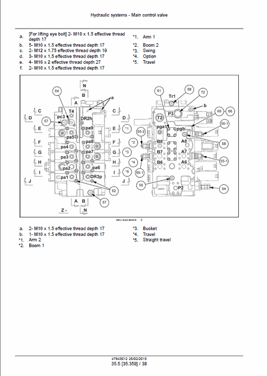 Case CX250D and CX250D Long Reach Crawler Excavator LC Version Pdf Repair Service Manual (Pb. No. 47899898)