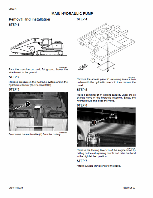 Case CX290 Crawler Excavator Pdf Repair Service Manual (Pb. No. 9-53581) 