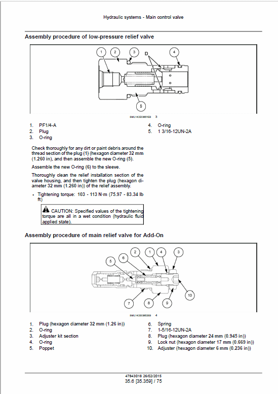 Case CX300D Crawler Excavator LC Version and NLC Version Pdf Repair Service Manual (Pb. No. 47928490)