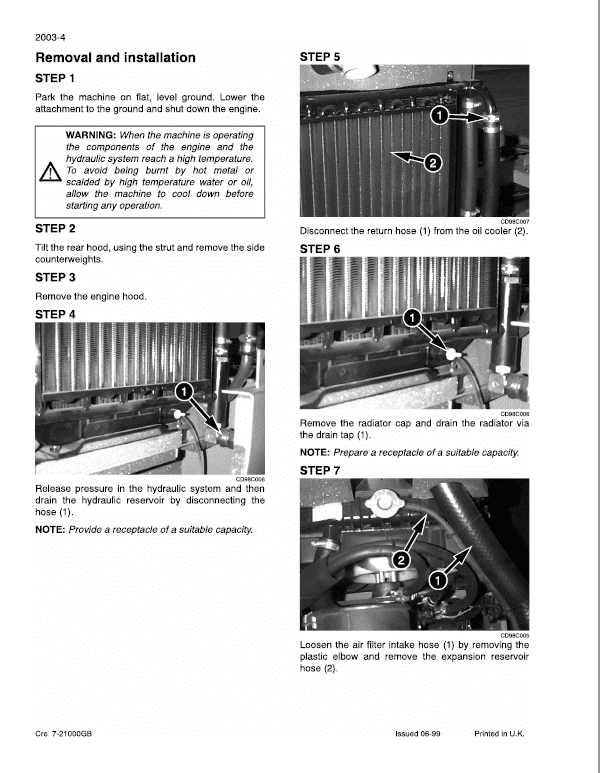 Case CX31, CX36 Hydraulic Excavator Pdf Repair Service Manual (6-49210)