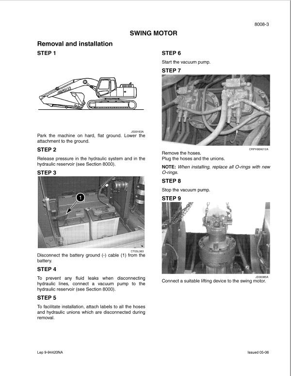 Case CX700 Crawler Excavator Pdf Repair Service Manual (Pb. No. 87364111NA) 2