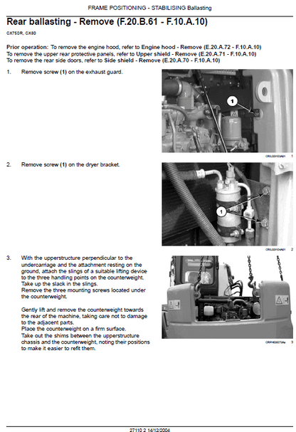 Case CX75 SR and CX80 Crawler Excavator Pdf Repair Service Manual (Pb. No. SM75SRTOC-0EN) 4