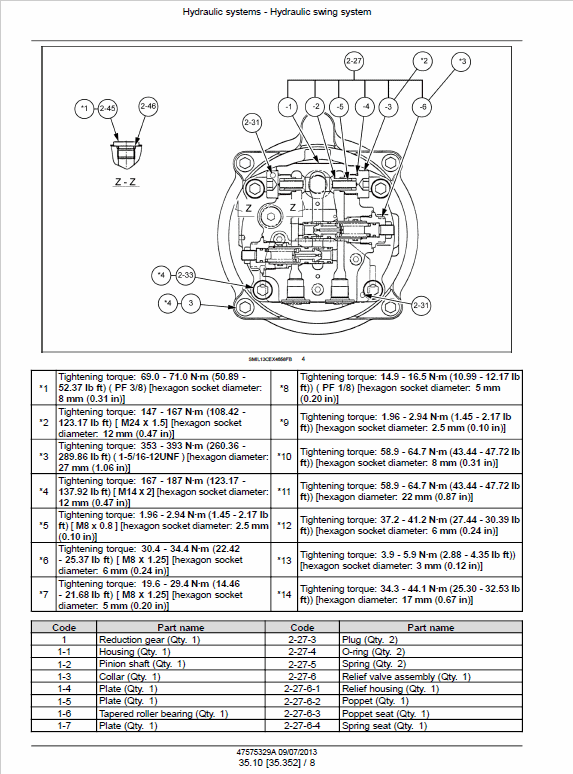 Case CX75C SR Midi Excavator Pdf Repair Service Manual (Pb. No. 47575329A)