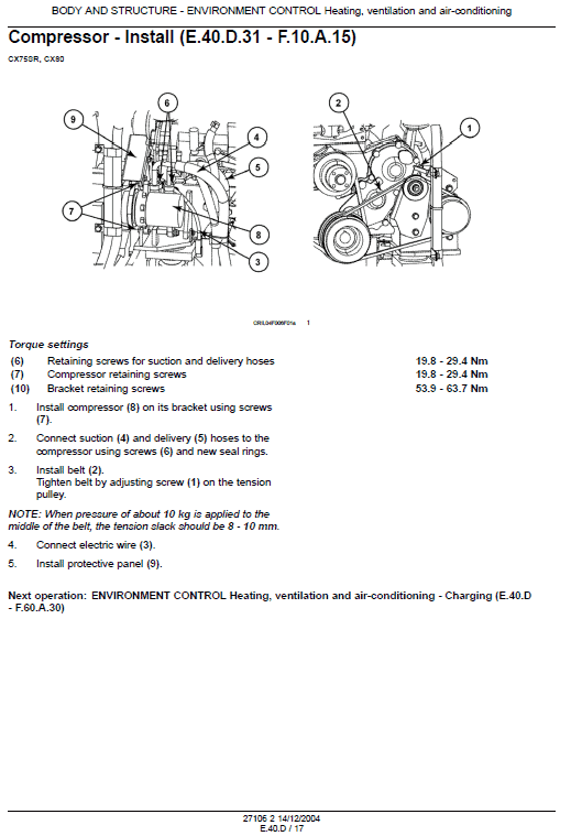 Case CX75SR CX80 Crawler Excavator Pdf Repair Service Manual (Pb. No. 87476005A)