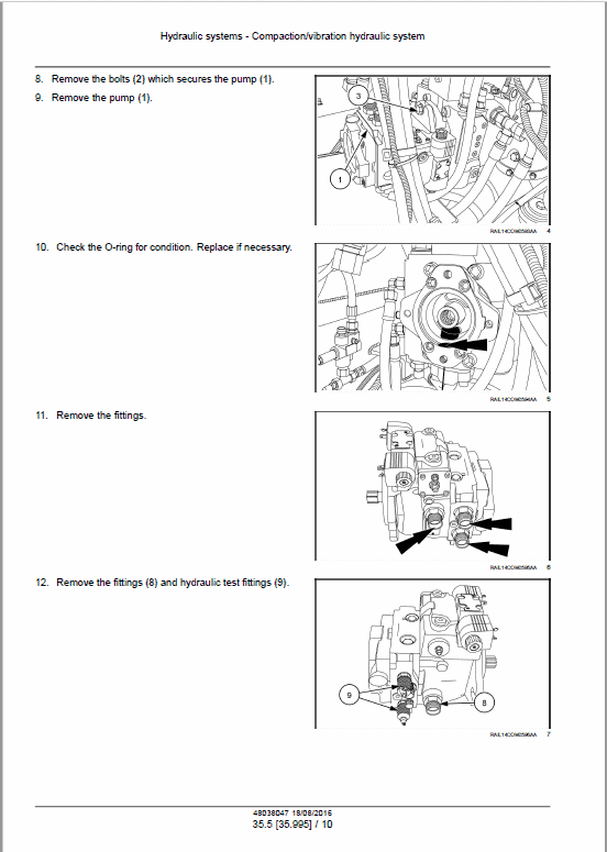 Case DV209B Double Drum Compactor Pdf Repair Service Manual (Pb. No. 48038047 1st Edition English August 2016)